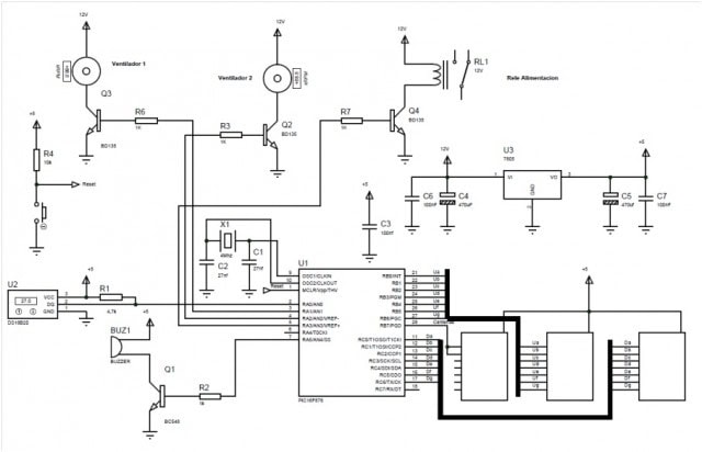Esquema termostato con PIC